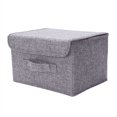 thumbnail image 4 of POINTERTECK 3X Boîtes de Rangement Pliables en Tissu de Coton et Lin avec Couvercles et Poignées, 4 of 8