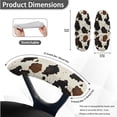 thumbnail image 6 of HELLHERO Cow Print Office Chair Cover Set, Easy to Clean Computer Chair Slipcover with Armrest Cover, Soft High Back Office Chairs Covers, 6 of 6