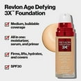thumbnail image 2 of Revlon Age Defying 3X Makeup Foundation, Firming, Lifting and Anti-Aging Medium, Buildable Coverage with Natural Finish SPF 20, 045 Warm Beige, 1 fl oz, 2 of 6