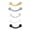 Multicolor, variant on Women's Stainless Steel Multicolor Eyebrow Rings, 16G, 5-Pack