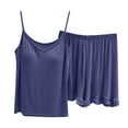 thumbnail image 1 of GDREDA Pyjama d'Été pour Femmes Ensemble de pyjamas 2 Pcs pyjamas Décontractés pyjamas Ensemble Doux pour Femmes Ensembles de pyjamas pyjamas Bleu,G, 1 of 6