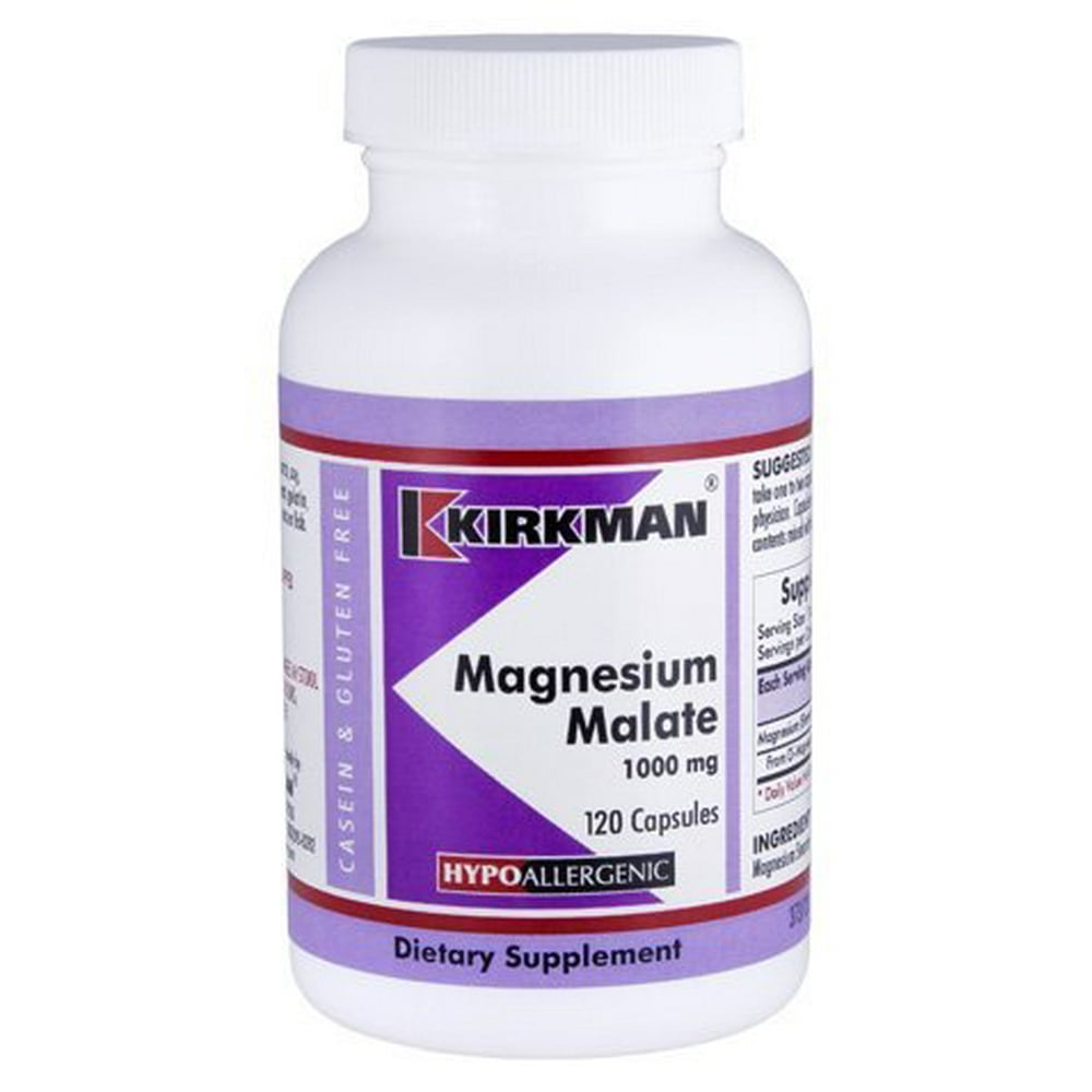 Magnesium Malate 1000 mg Hypoallergenic, 120 capsules