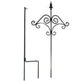 Ashman 91 Inch Shepard's Hook Floral Design Ground Stake Plant Hanger