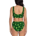 thumbnail image 3 of Daiia Happy St. Patrick's Day5 Women's Bikini Set Two Piece Swimsuit High Waisted Bikini Adjustable Straps Bikini Perfect for Beach, Pool, and Summer Vacation-X-Large, 3 of 9