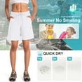 thumbnail image 2 of FEN AI Women's Lightweight Fishing Hiking Short Quick Dry Athletic Shorts for Camping Travel Golf w/Zipper Pockets Ladies White Casual Shorts, 2 of 9