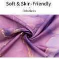 thumbnail image 3 of Purple Marble Shower Curtain, Abstract Lavender Gold Fabric Shower Curtains for Bathroom, Modern Elegant Ombre Watercolor Ink Art Decor Bathroom Curtains Shower Set with Hooks, 72 x 72, 3 of 6