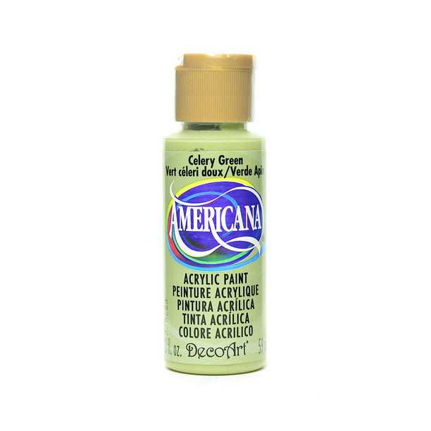 Americana Acrylic Paints Celery Green 2 Oz Pack Of 8 Com - Americana Craft Paint Colors