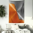 thumbnail image 3 of Orange and Grey Tapestry, 3D Style Machinery Structure Image Detailed Vivid Modern Contrast Colors, Wall Hanging for Bedroom Living Room Dorm Decor, 60W X 80L Inches, Orange Gray, by Ambesonne, 3 of 5