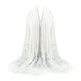 thumbnail image 2 of Shawls and Wraps for Evening Dresses Scarfs for Women Pashmina Wedding Formal Shawl white, 2 of 8