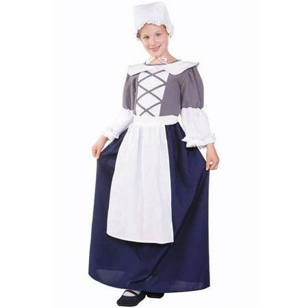 Large Child Colonial Peasant Girl Costume