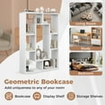 thumbnail image 6 of Giantex Wood Geometric Bookshelf, Freestanding Open Bookcase w/7 Cubes, Storage Display Rack for Home Office, White, 6 of 8