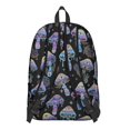 thumbnail image 3 of Mushroom and Eye Black Pattern Backpack for School, Cute School Bag with Adjustable Shoulder Straps and Padded Back, 15.7"x11.8"x5.5", 3 of 5