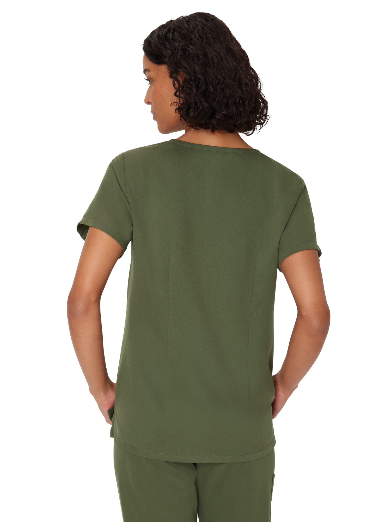 Hanes Women's Scrubs V-Neck Scrub Top, Premium, Short Sleeve, 1 Pocket, Sizes XS-3XL