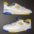 thumbnail image 2 of Size 13 - New Balance 550 White Blue & Yellow Low Tops, 2 of 5