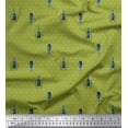 thumbnail image 1 of Soimoi Silk Fabric Leaves,Dot & Bottle Vintage Print Fabric by the Yard 42 Inch Wide, 1 of 1