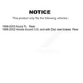 thumbnail image 2 of Kugel Front Rear Wheel Bearing and Hub Assembly Kit for Car Honda Accord Acura TL - Left Right Side (Driver Passenger) K70-101564, 2 of 8