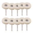 thumbnail image 1 of Qtmnekly 10 piezas 25 mm almohadilla de pulido de fieltro para instalación de joyas juego de almohadillas de pulido taladro giratorio en forma de T cepillo de amoladora mango giratorio, 1 of 6