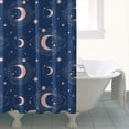 thumbnail image 4 of Blue Pink Moon Star Planet Pattern Shower Curtain 84"x72" ,Bathroom Decorative Shower Curtains Set with 12 Hooks,Modern Waterproof Washable Shower Curtain, 4 of 6
