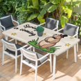 thumbnail image 2 of Groundhog Day Table Cloths for 5 Foot Rectangle Tables, Rustic Spring Botanical Star Yellow Patio Waterproof Elastic Fitted Tablecloths, Washable Rectangular Table Cover for Camping, 2 of 8