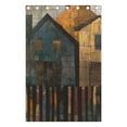 thumbnail image 4 of Lattice Houses Black Out Curtains 84 Inch Length Curtains for Sliding Glass Doors Bedroom Living Room 2 Pack, 4 of 6