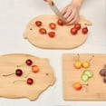 thumbnail image 2 of Creative Mini Animal Bamboo Cutting Board Baby Food Classification Board Fruit Cutting Board Kitchen Household Chopping Board, 2 of 3