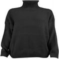 thumbnail image 2 of CNKOO Women‘s Oversized Long Turtleneck Tunic Long Batwing Sleeve Pullover Knit Sweater, 2 of 5