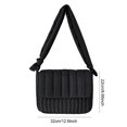 thumbnail image 4 of Bolso bandolera para mujer Bolso bandolera informal Bolso suave para citas de invierno (negro), 4 of 8