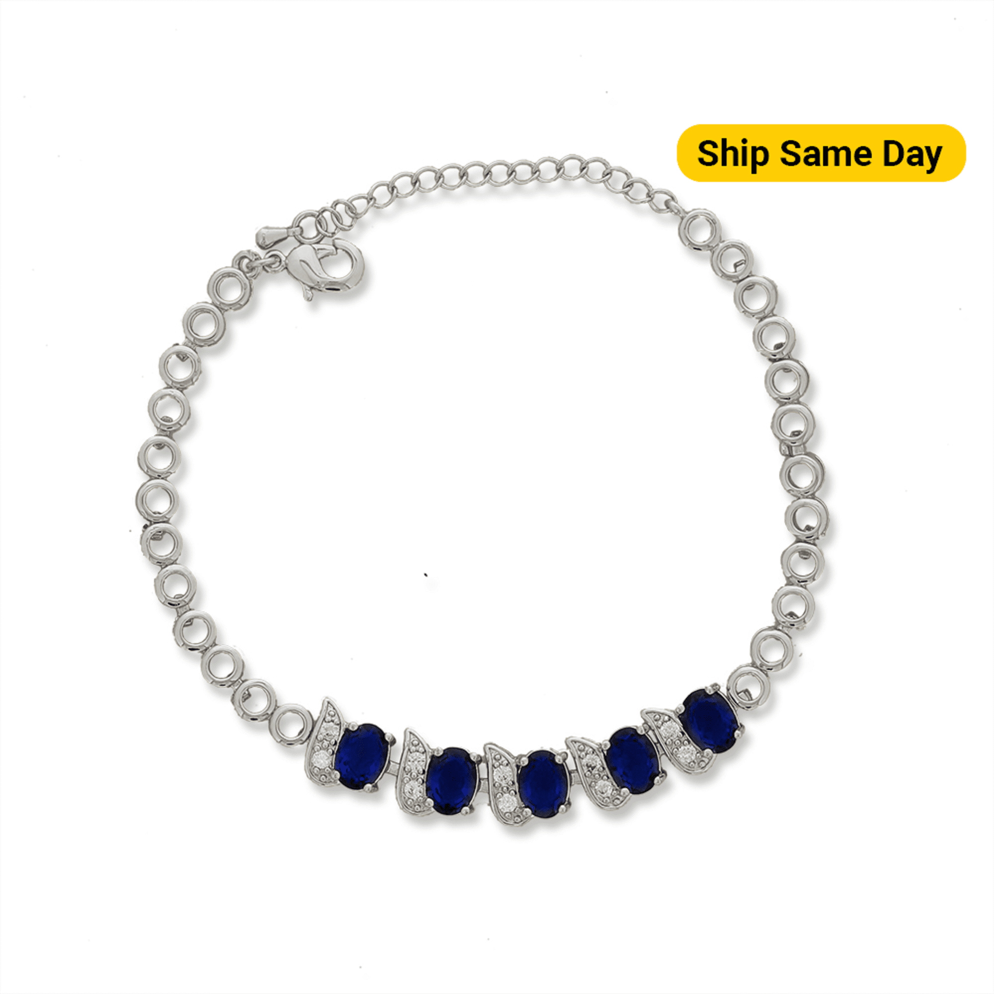 Kaash Customs Fine Silver Color Anklet for Teen Female, 6"+2" inch Adjustable Size in Brass Metal