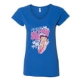 thumbnail image 2 of Wild Bobby Shore Surfer Betty Boop Betty Boop Women’s Standard V-Neck Tee, Royal, Large, 2 of 5