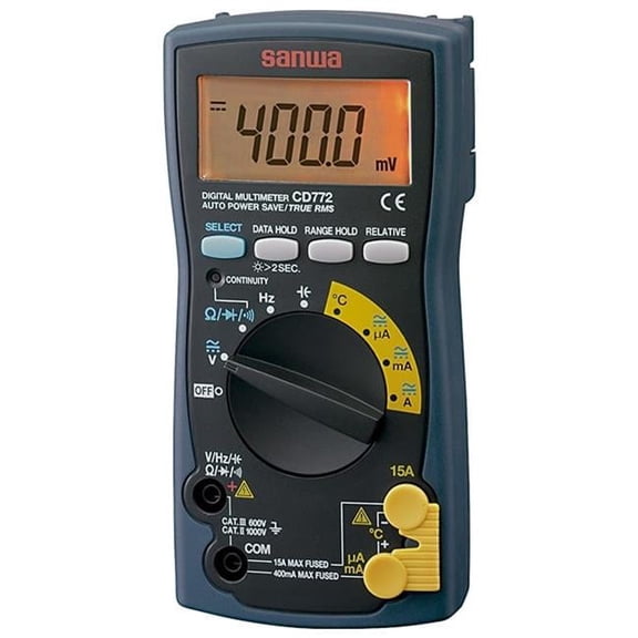 Sanwa CD772 Digital Multimeter with Backlight and Temperature Measurement