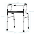 thumbnail image 4 of Costway One-button Folding Walker Aluminum Walking Frame w/ Adjustable Height, 4 of 10