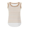 thumbnail image 5 of Taqqpue Girls T Shirts Sleeveless Scoop Neck Tank Tops Flowy Striped Loose Tops Summer Casual Fashion Tunic Tee Shirts 5-14 Years, 5 of 6
