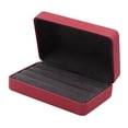 thumbnail image 4 of Joyero, caja de almacenamiento de anillos, escaparate de cuero PU, soporte para anillos de moda, caja organizadora de anillos, vitrina de joyería para Rojo, 4 of 10
