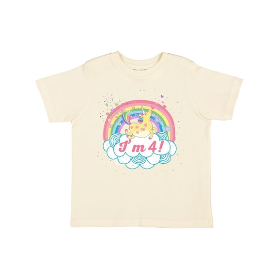 Inktastic 4th Birthday Unicorn Rainbow Cute Girls Girls Toddler T-Shirt
