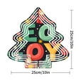 thumbnail image 3 of Stylized Metal Christmas Tree Wind Spinner - Festive EJOY Design with Red Scarf Green Ornament & Gift - Perfect for Yard & Garden Decor, 3 of 7