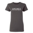 thumbnail image 1 of I Can't Wait To Procrastinate Sarcastic Novelty Gift Idea Adult Humor Funny Women's Casual Tees, 1 of 3