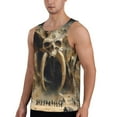thumbnail image 2 of Disketp Ancient Skull Cave Landscape Men's Workout Tank Tops Sleeveless Gym Shirt Quick Dry Fitness Bodybuilding Sleeveless T Shirt-4X-Large, 2 of 7