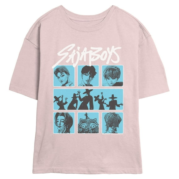 Juniors KPop Demon Hunters Saja Boys Group Panels T Shirt