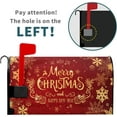 thumbnail image 2 of Merry Christmas Red Mailbox Cover Magnetic Standard Size 18" X 21" Happy New Year Winter Snowflakes Mailbox Covers Christmas Decor Magnetic Mailbox Covers Post Letter Box Wrap Cover for Outdoor Decor, 2 of 6