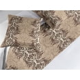 thumbnail image 2 of Floral Bed Runner Set, Baroque Flowers Rococo Damask Like Leaves Vintage Earthy Colors Pattern, Decorative Bedding Scarf & 2 Pillow Shams for Hotels Homes, Queen, Pastel Brown Chocolate, by Ambesonne, 2 of 3