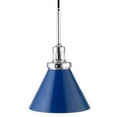 thumbnail image 6 of Evelyn&Zoe Zeno 8.5" Wide Pendant with Metal Shade in Blue/Polished Nickel/Blue, 6 of 6
