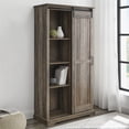 thumbnail image 2 of Meuble de Rangement Haut Porte Coulissante Rainurée Moderne en Gris, 2 of 7