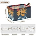 thumbnail image 7 of Yayeee Foldable Storage Basket for Shelves with Handles Waterproof Cloth Bins, Blue Dog Artist, 7 of 7