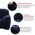 thumbnail image 4 of CJC Plush Sofa Covers Stretch Solid Thick Slipcover for 1-Seater Velvet Easy Fit Non-Slip Furniture, Navy Blue, 4 of 11