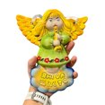 thumbnail image 7 of STPgoods Angel of Happiness Ceramic Hanging Wall Decoration 7.5x6.3" (19x16 cm) Handmade Wall Charm Outdoor Indoor Home Decor, 7 of 7