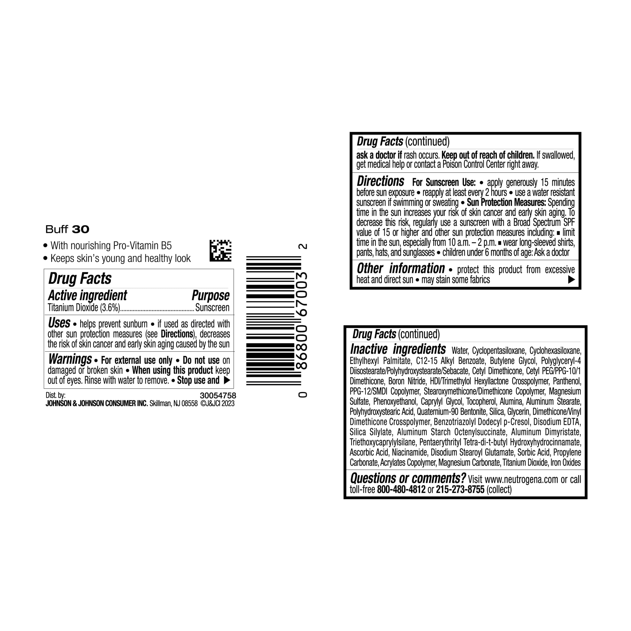 Neutrogena Healthy Skin Liquid Makeup, Buff 30, 1 fl. oz