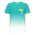 thumbnail image 4 of Hfnxid Mens Big and Tall Top Fashion Graphic Short Sleeve T-Shirt Slim Fit Gradient Crew Neck Tee Summer Classic Breathable Tropical Print Printed Shirts Sky Blue XXXXL, 4 of 6