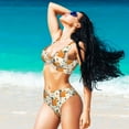 thumbnail image 4 of Wukai Squirrel With Colorful Tail Women's Bikini Set Two Piece,wimsuit High Waisted V Neck Twist Front Adjustable Spaghetti Straps Bathing Suit-XX-Large, 4 of 7