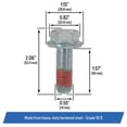 thumbnail image 3 of Front Brake Caliper Bracket Bolts Replacement for Select Chrysler, Freightliner, Mercedes, VW, Dodge, Jeep, Ram Models 2006-2018 - 14962, 6104257AA, 3 of 4