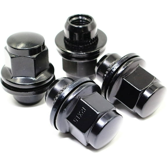 CWA 5 OEM Factory Lug Nuts Black Compatible with Toyota Lexus 12x1.5 Compatible with Mag Flat Seat Wheel